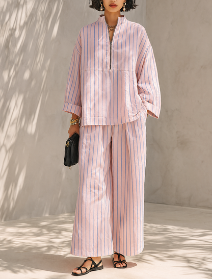 Women's Long Sleeve Half Zip Trouser Set – ModClo