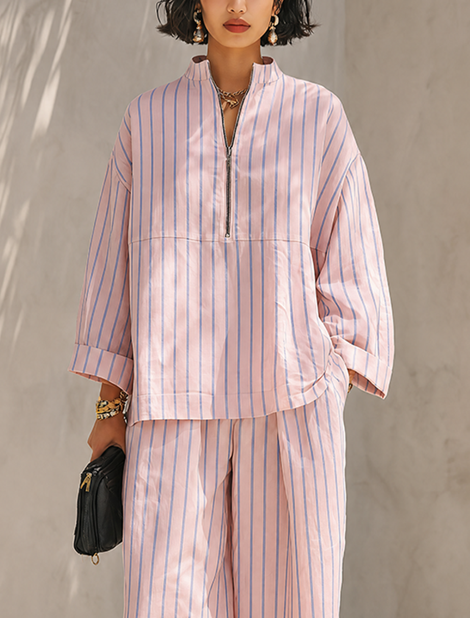 Women's Long Sleeve Half Zip Trouser Set – ModClo