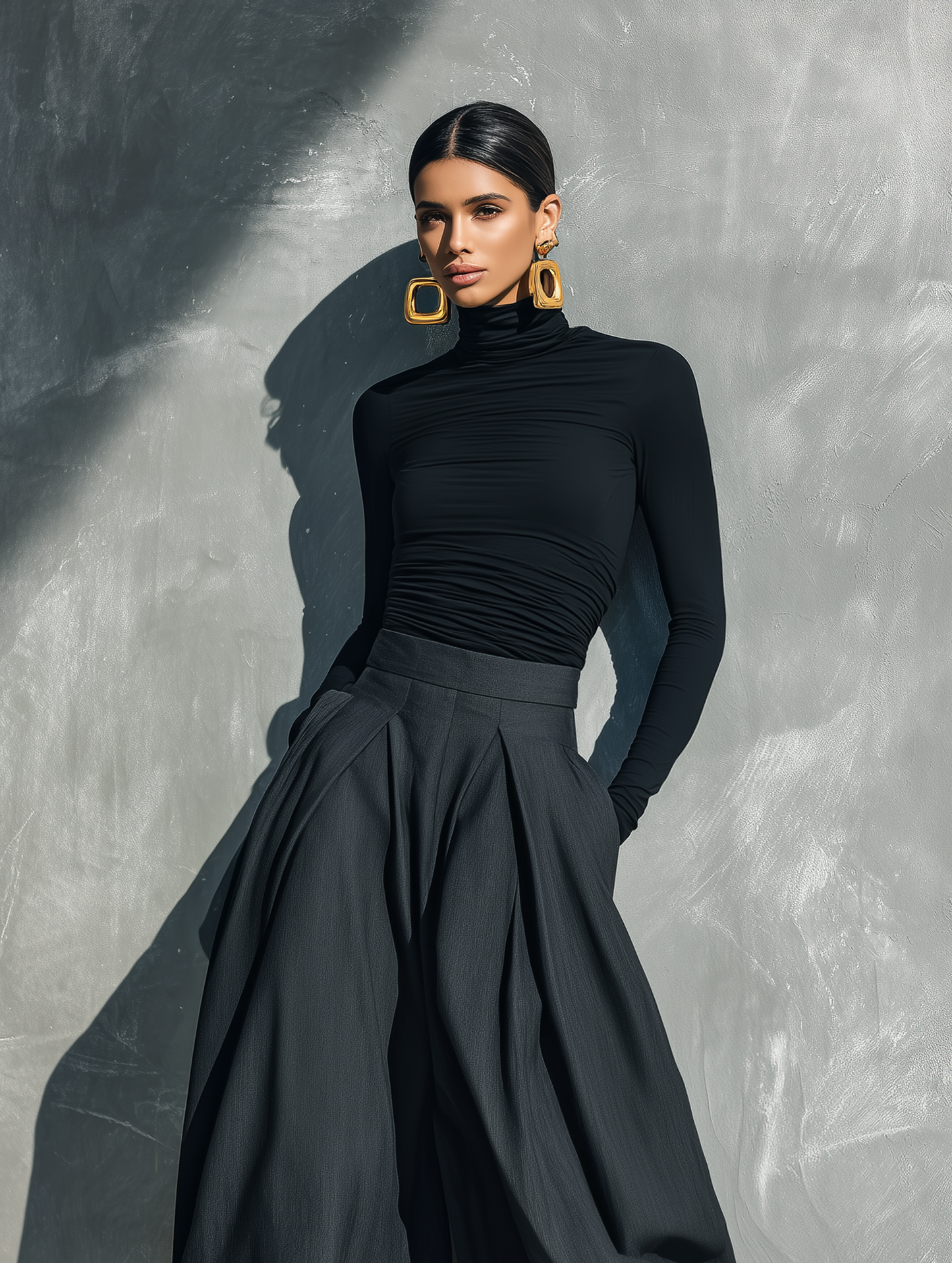 Women's Black Knit Long Sleeve Set – ModClo