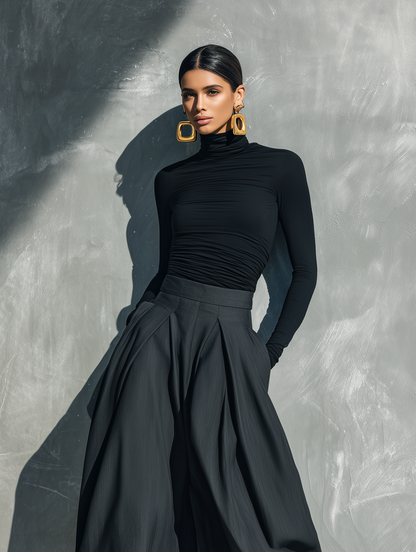 Women's Black Knit Long Sleeve Set – ModClo