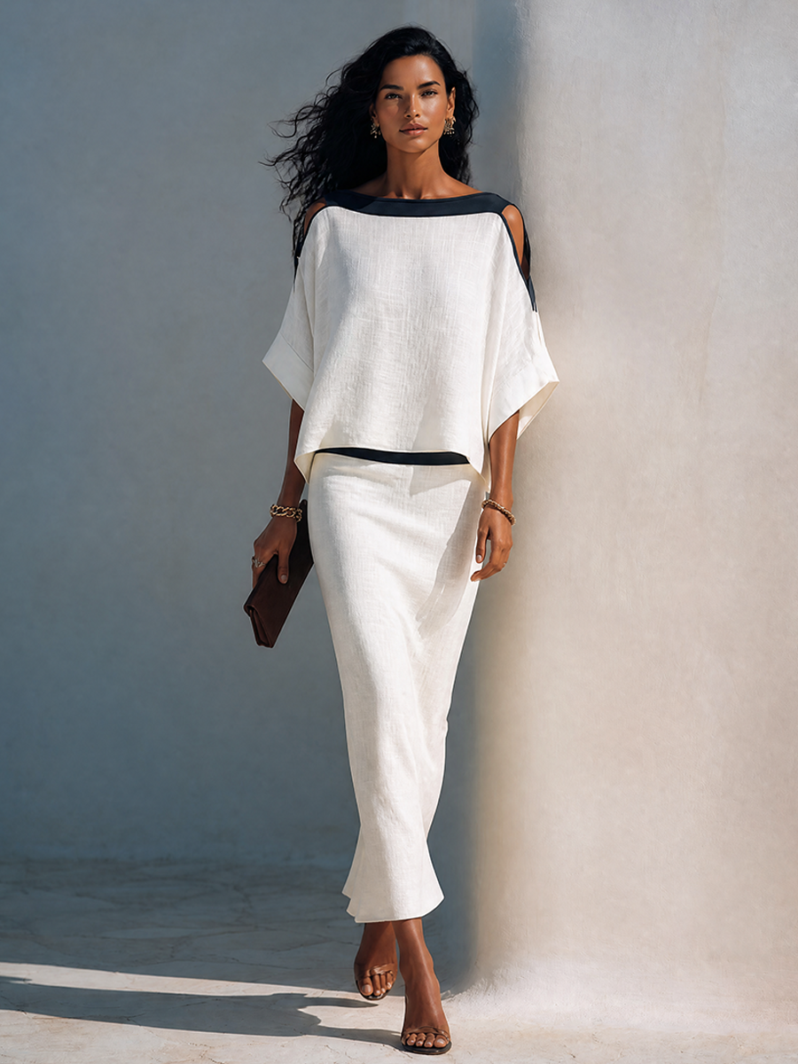 Women's Linen Batwing Two-Piece Set – ModClo