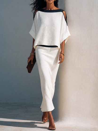 Women's Linen Batwing Two-Piece Set – ModClo