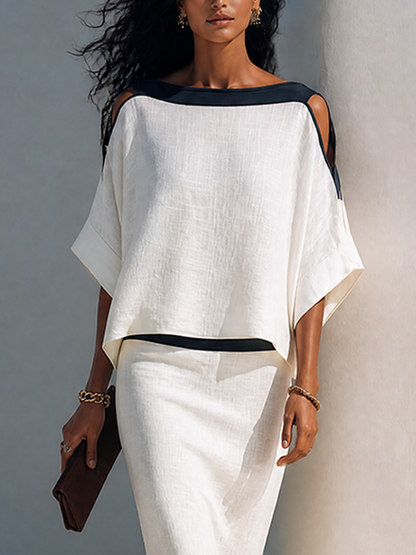 Women's Linen Batwing Two-Piece Set – ModClo