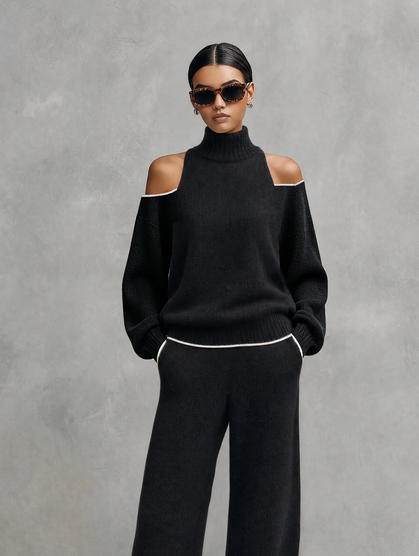 Women's Black Knit Set – ModClo