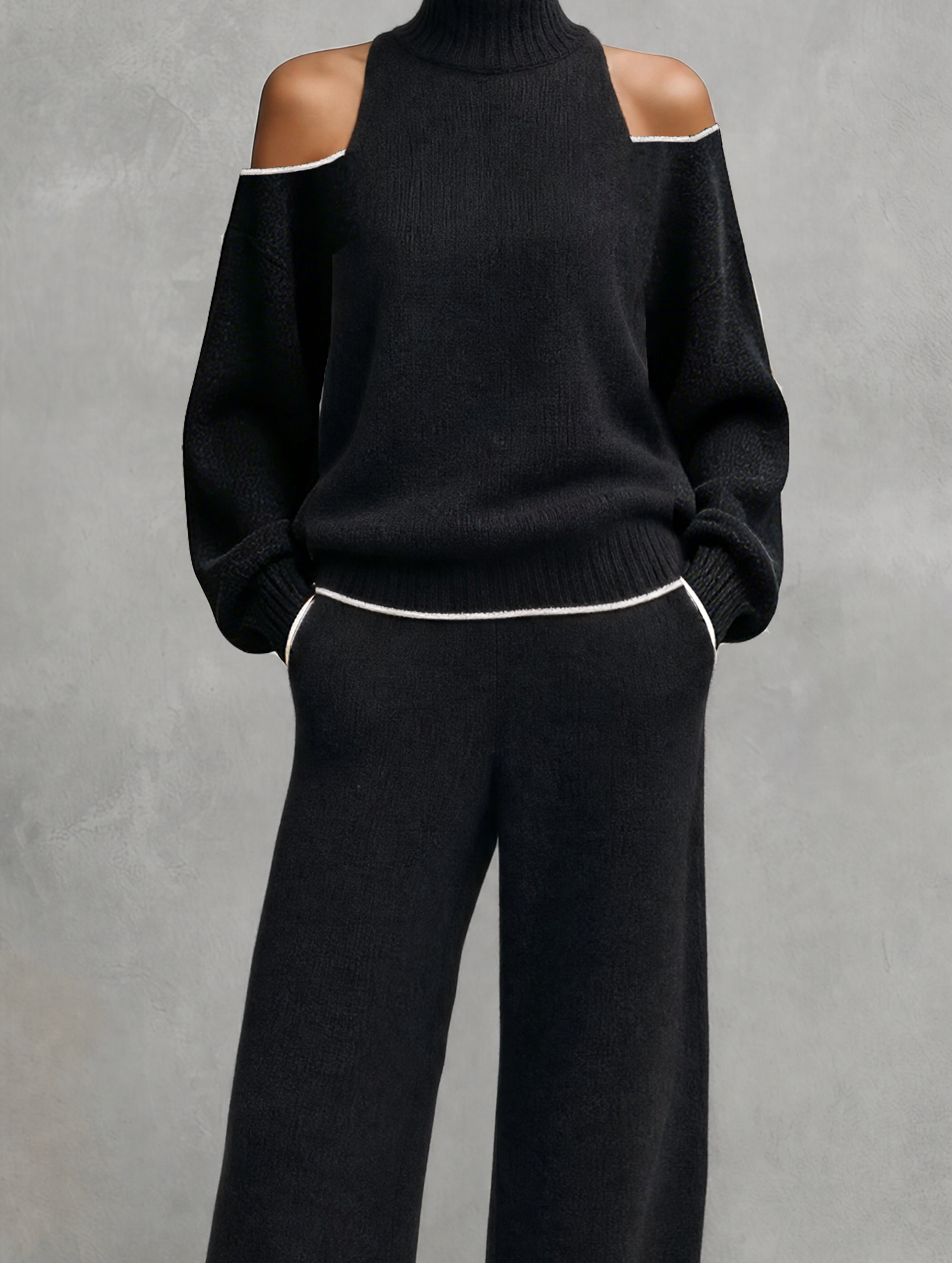 Women's Black Knit Set – ModClo