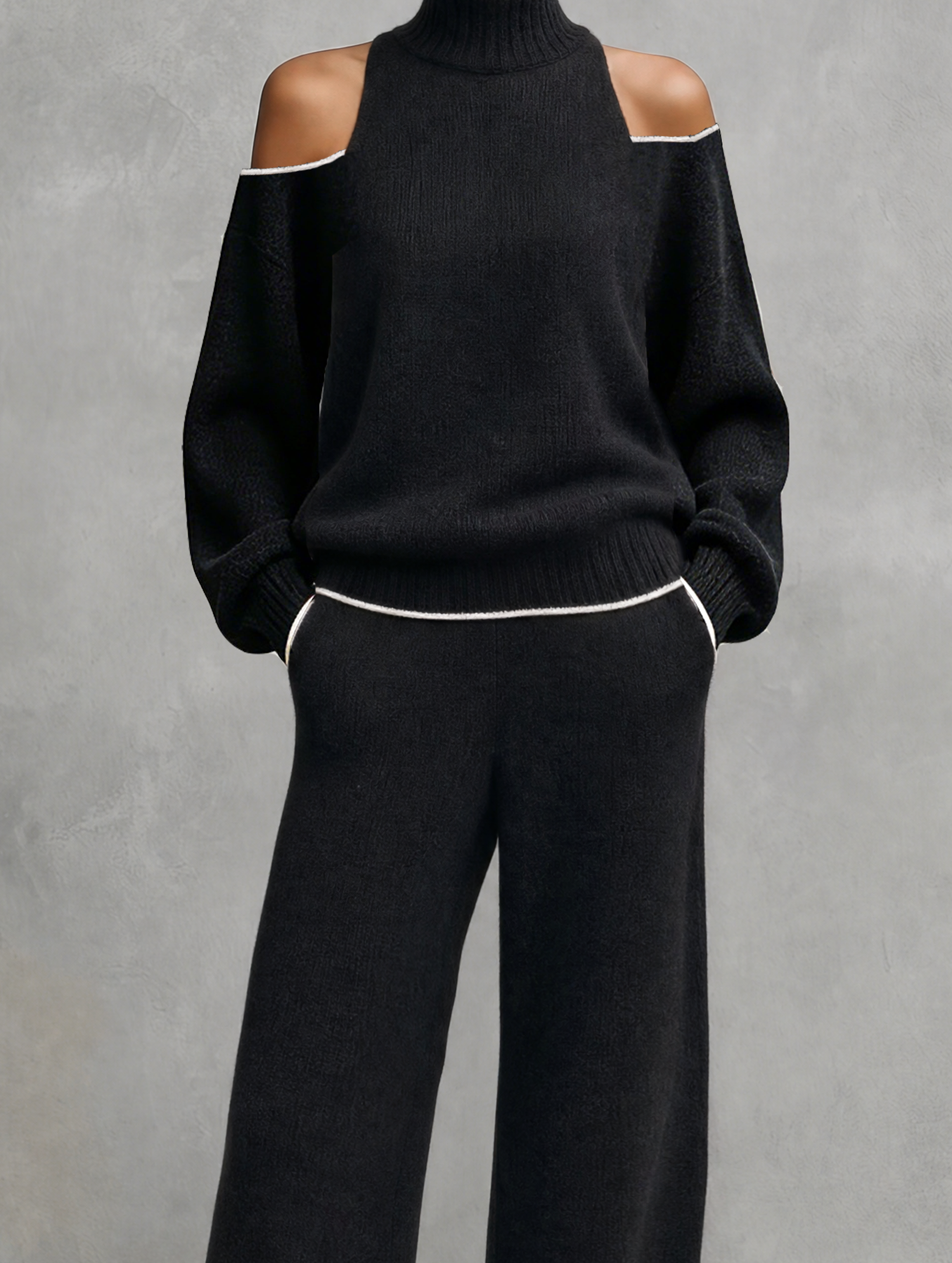 Women's Black Knit Set – ModClo