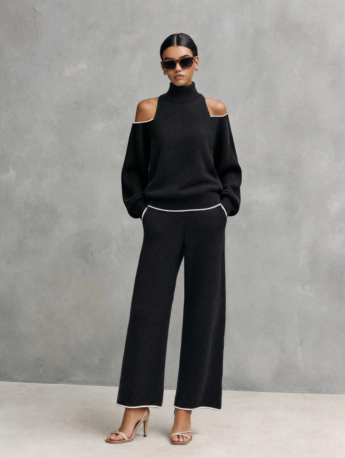 Women's Black Knit Set – ModClo