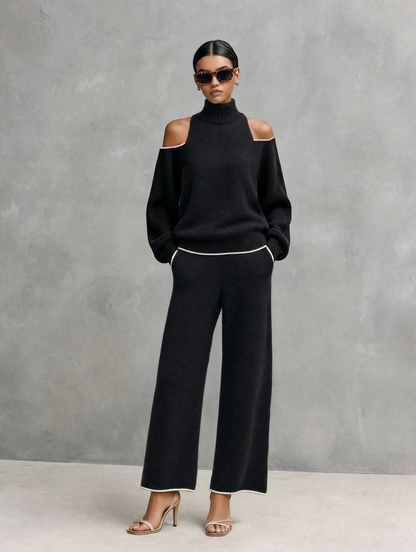 Women's Black Knit Set – ModClo