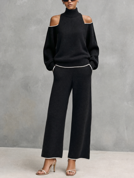 Women's Black Knit Set – ModClo