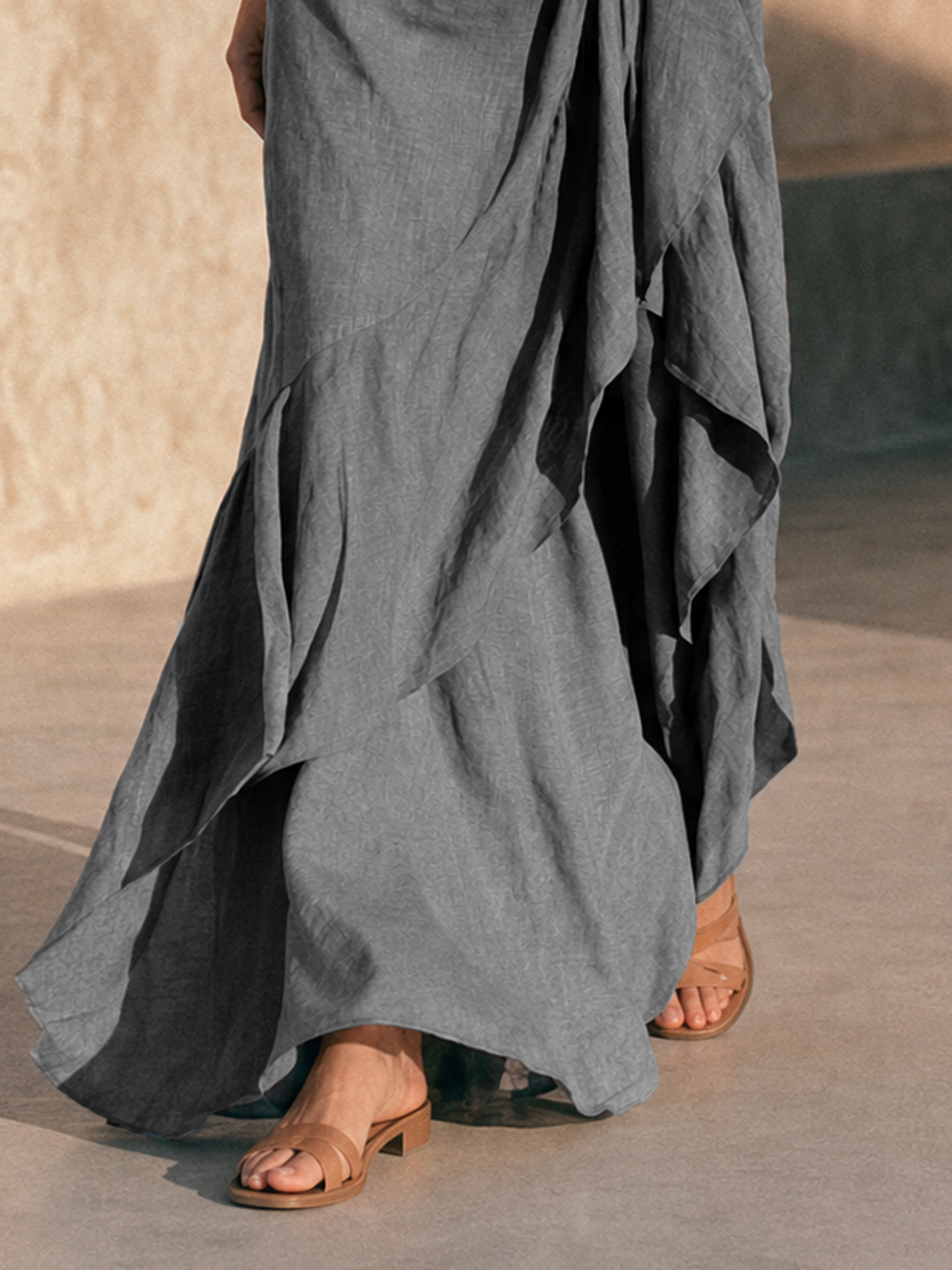 Women's Off Shoulder Ruffled Maxi Dress – ModClo