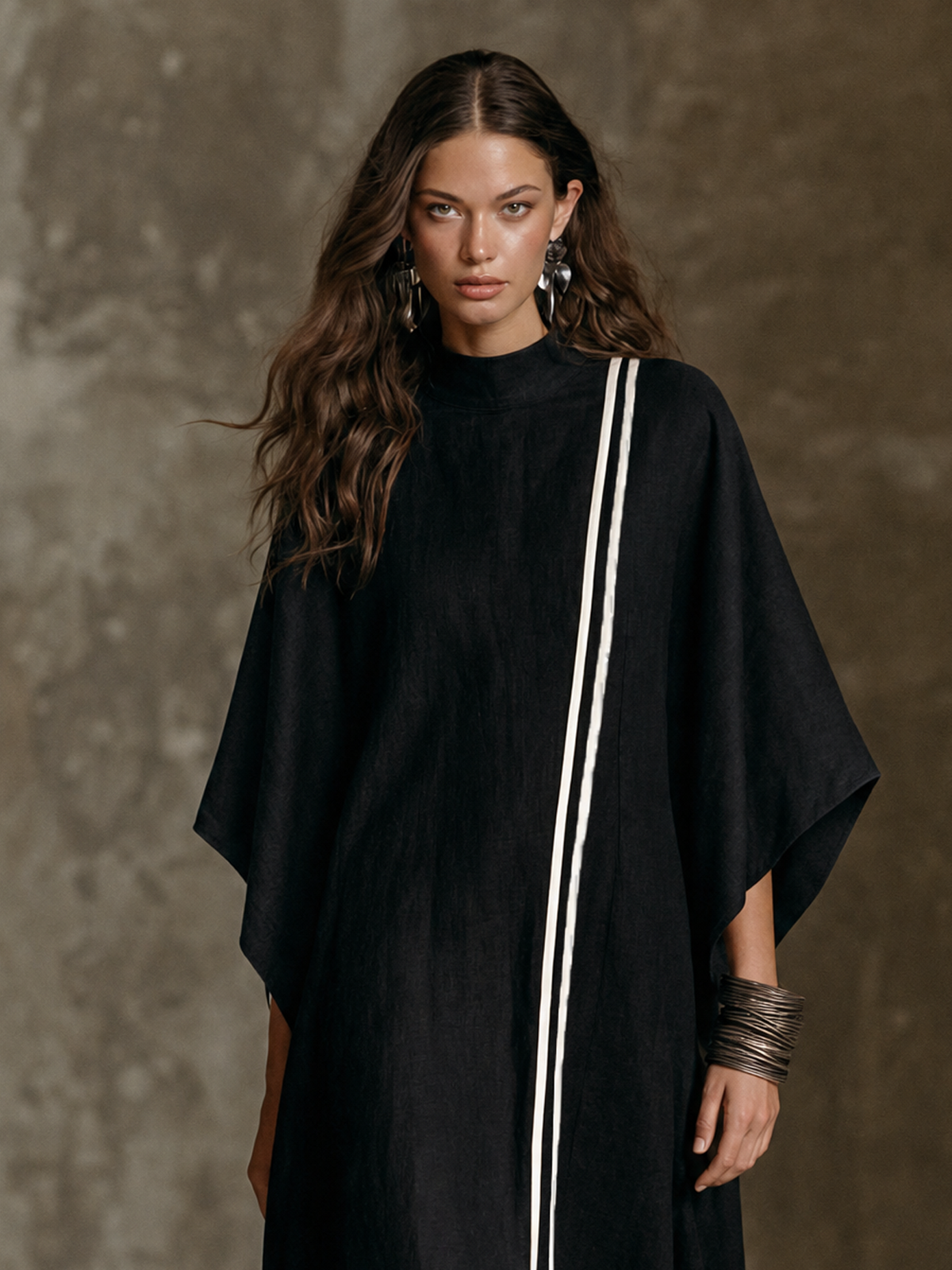 Women's Batwing Mock Neck Maxi Dress – ModClo