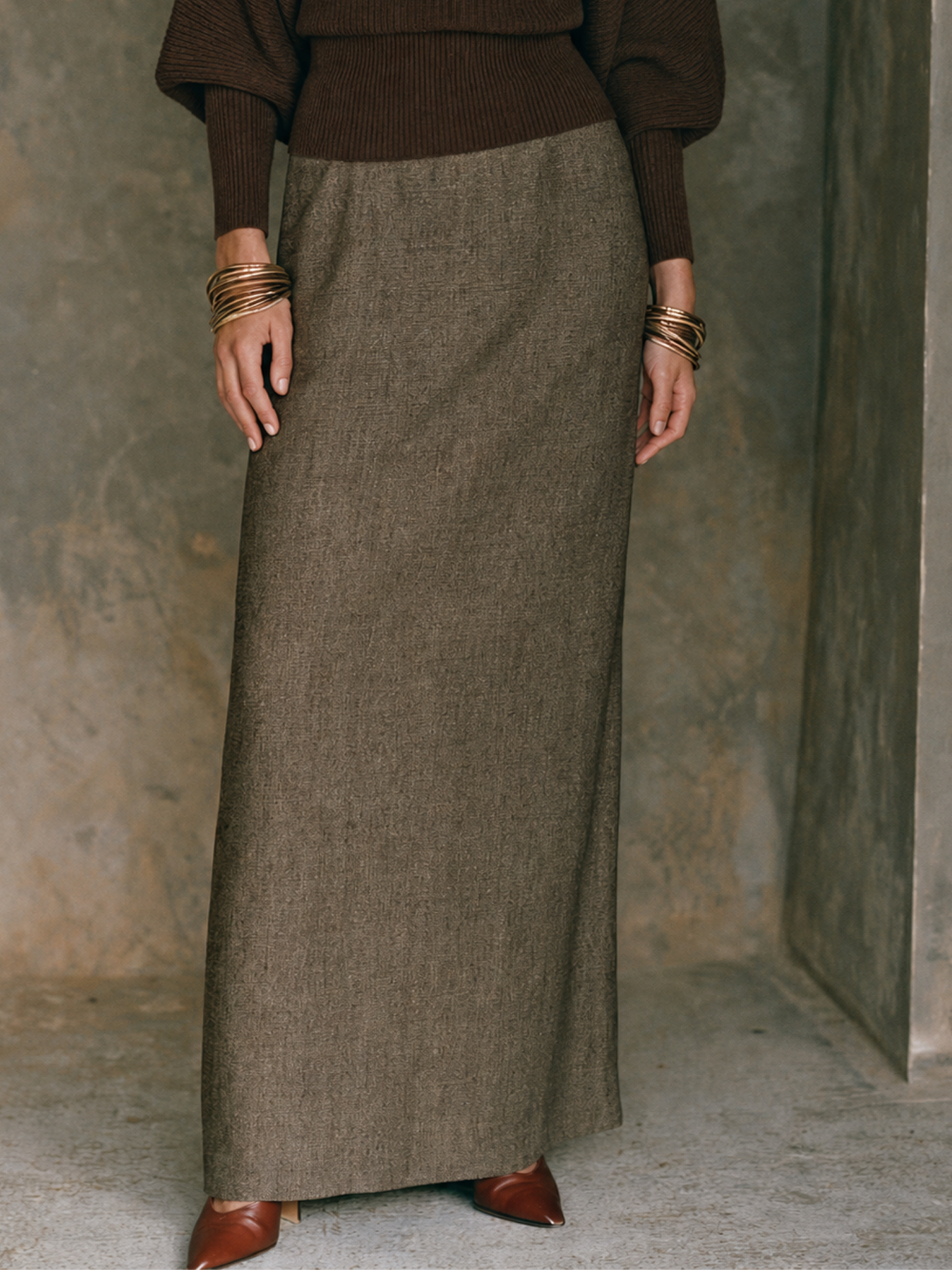 Women's Slit Straight Cut Midi Skirt – ModClo