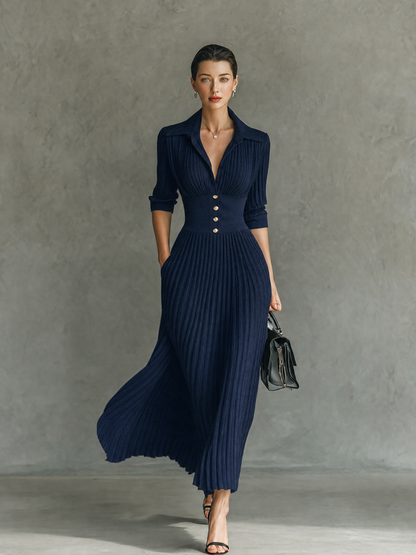Women's Knit Pleated Dress – ModClo
