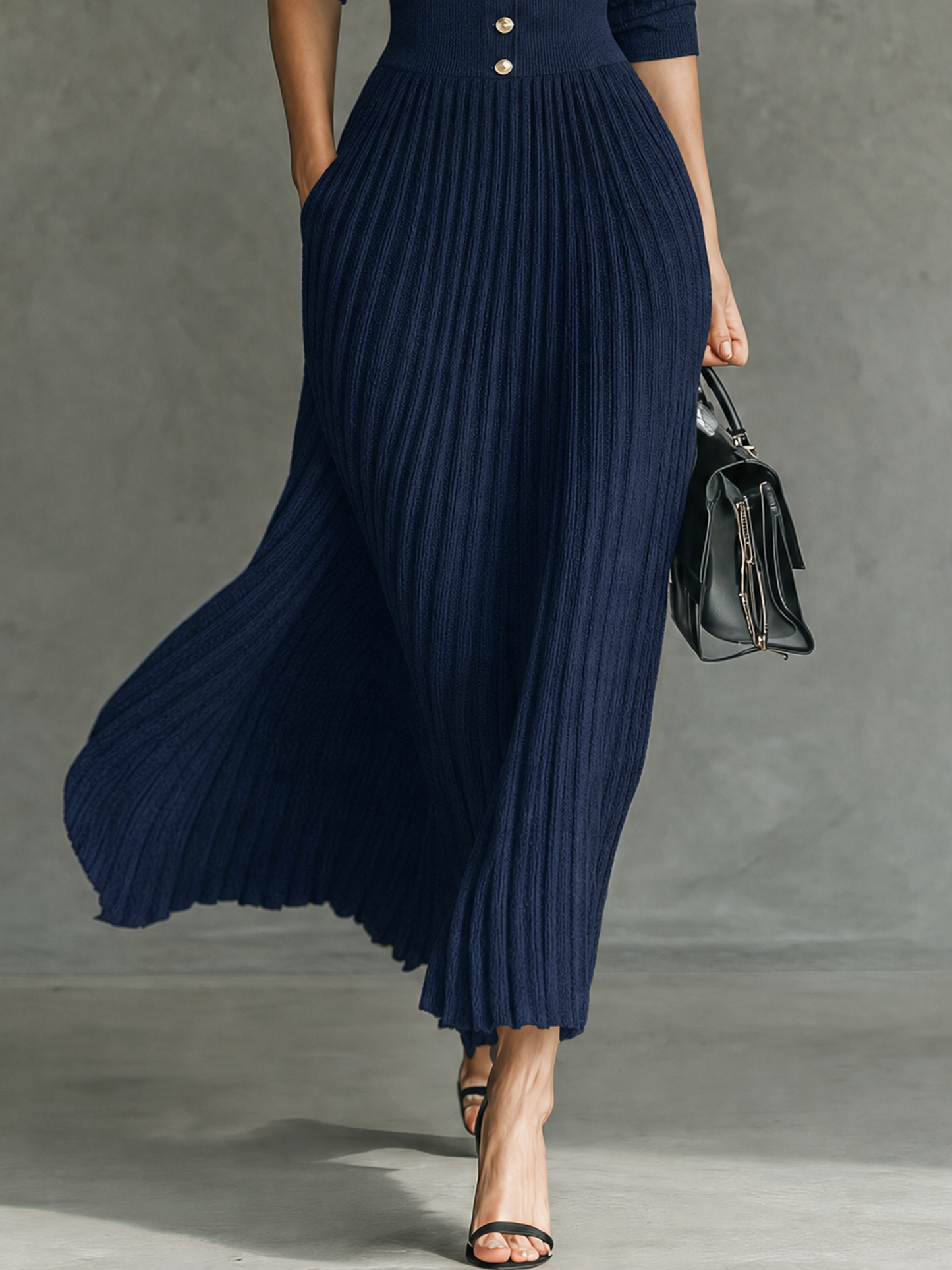 Women's Knit Pleated Dress – ModClo