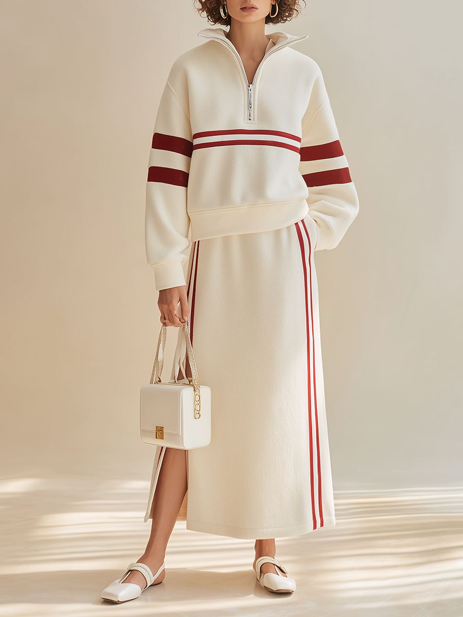 Women's Long Sleeve Slit Skirt Set – ModClo