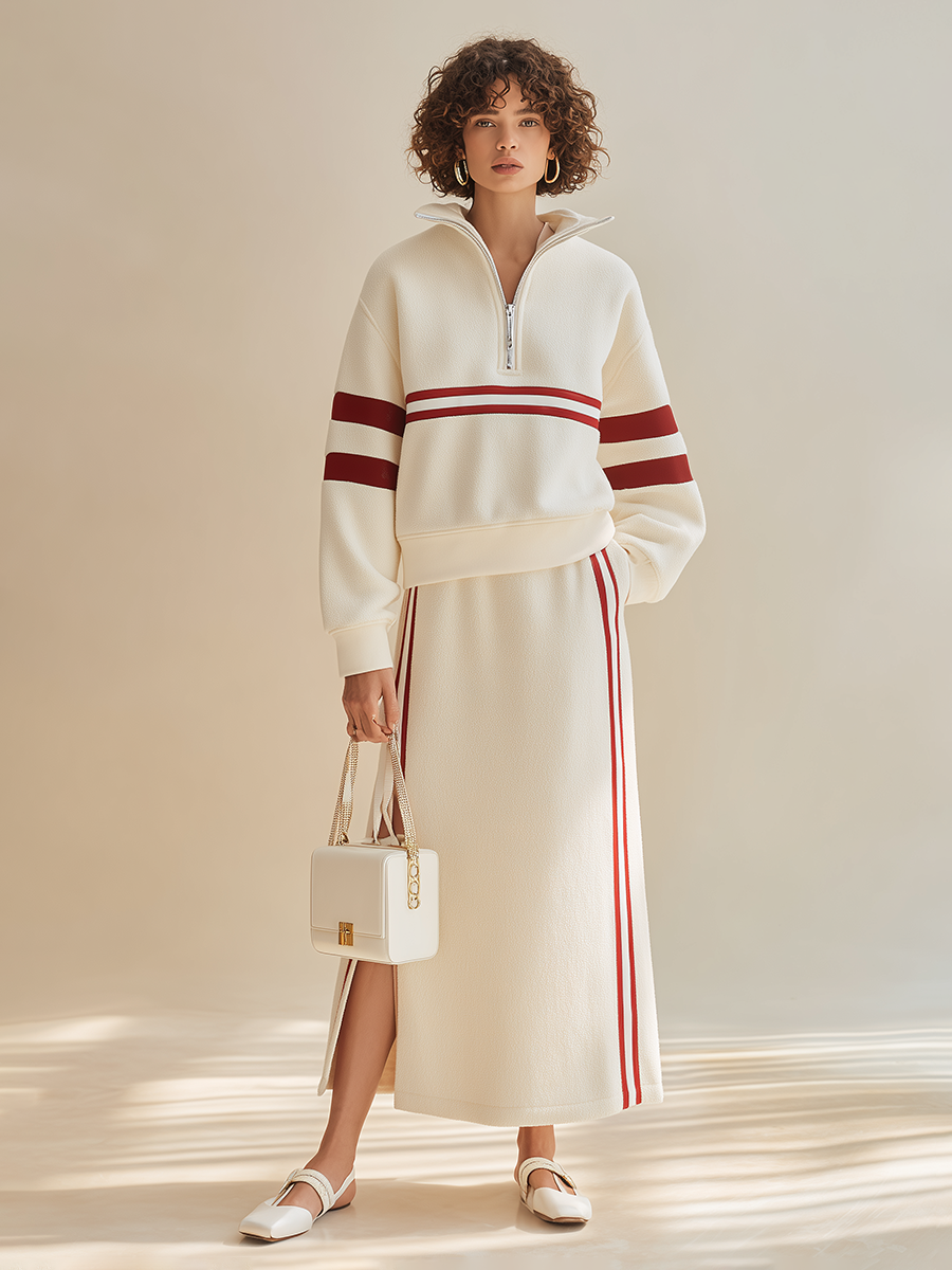 Women's Long Sleeve Slit Skirt Set – ModClo