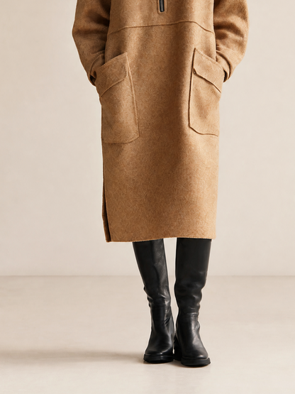 Women's High Neck Long Sleeve Midi Dress – ModClo