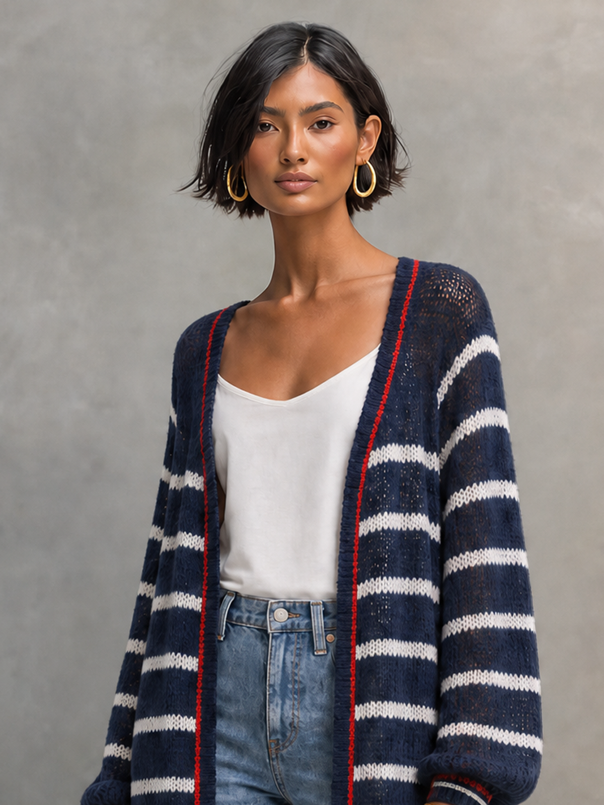 Women's Striped Vintage Cardigan – ModClo
