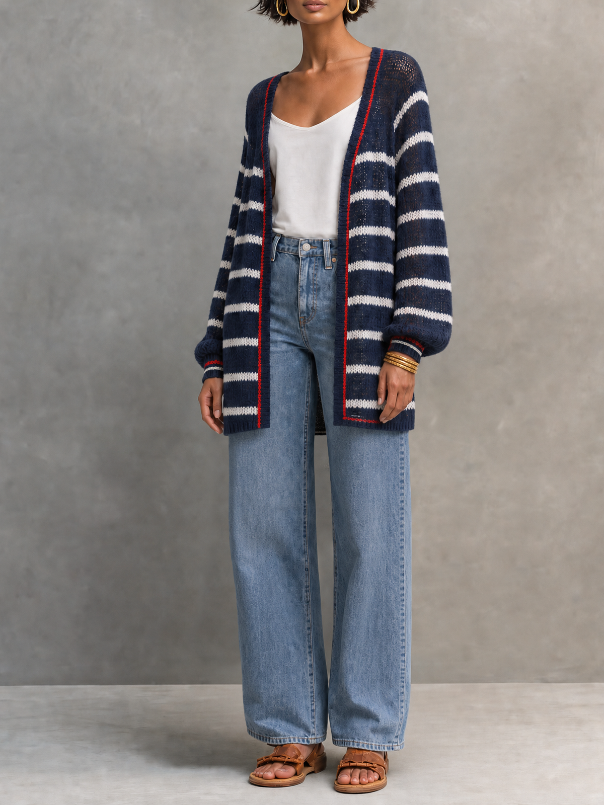 Women's Striped Vintage Cardigan – ModClo