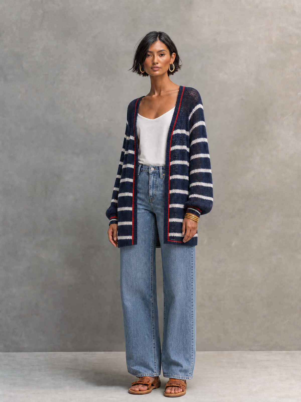 Women's Striped Vintage Cardigan – ModClo