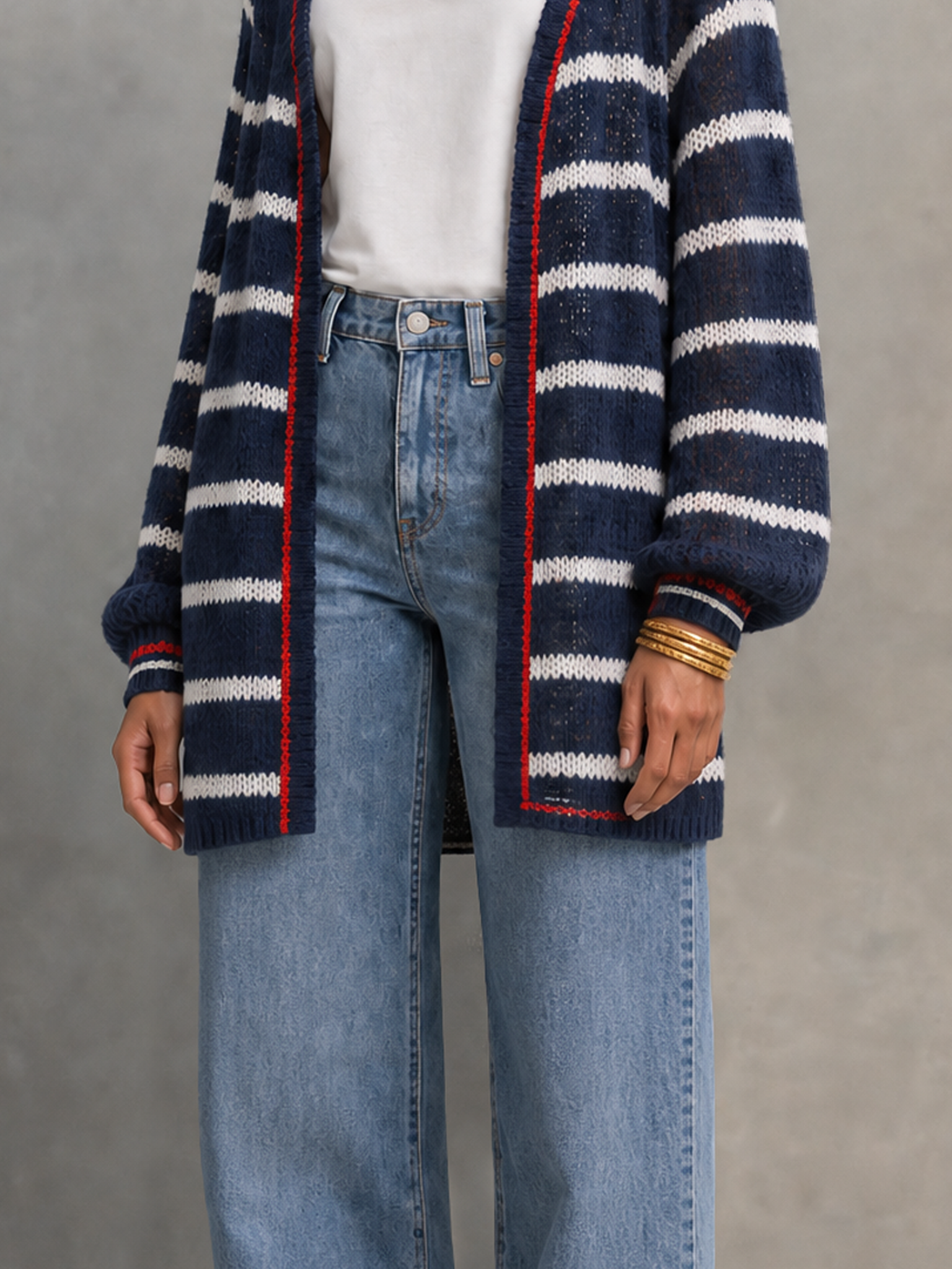 Women's Striped Vintage Cardigan – ModClo