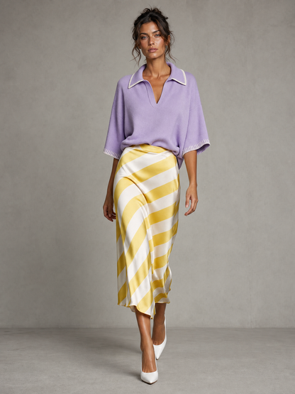 Women's Satin Print Skirt Set – ModClo