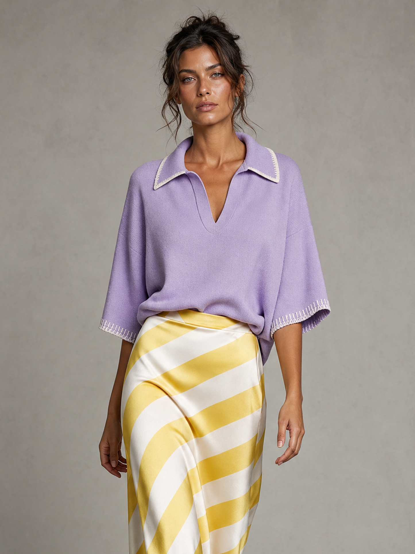Women's Satin Print Skirt Set – ModClo