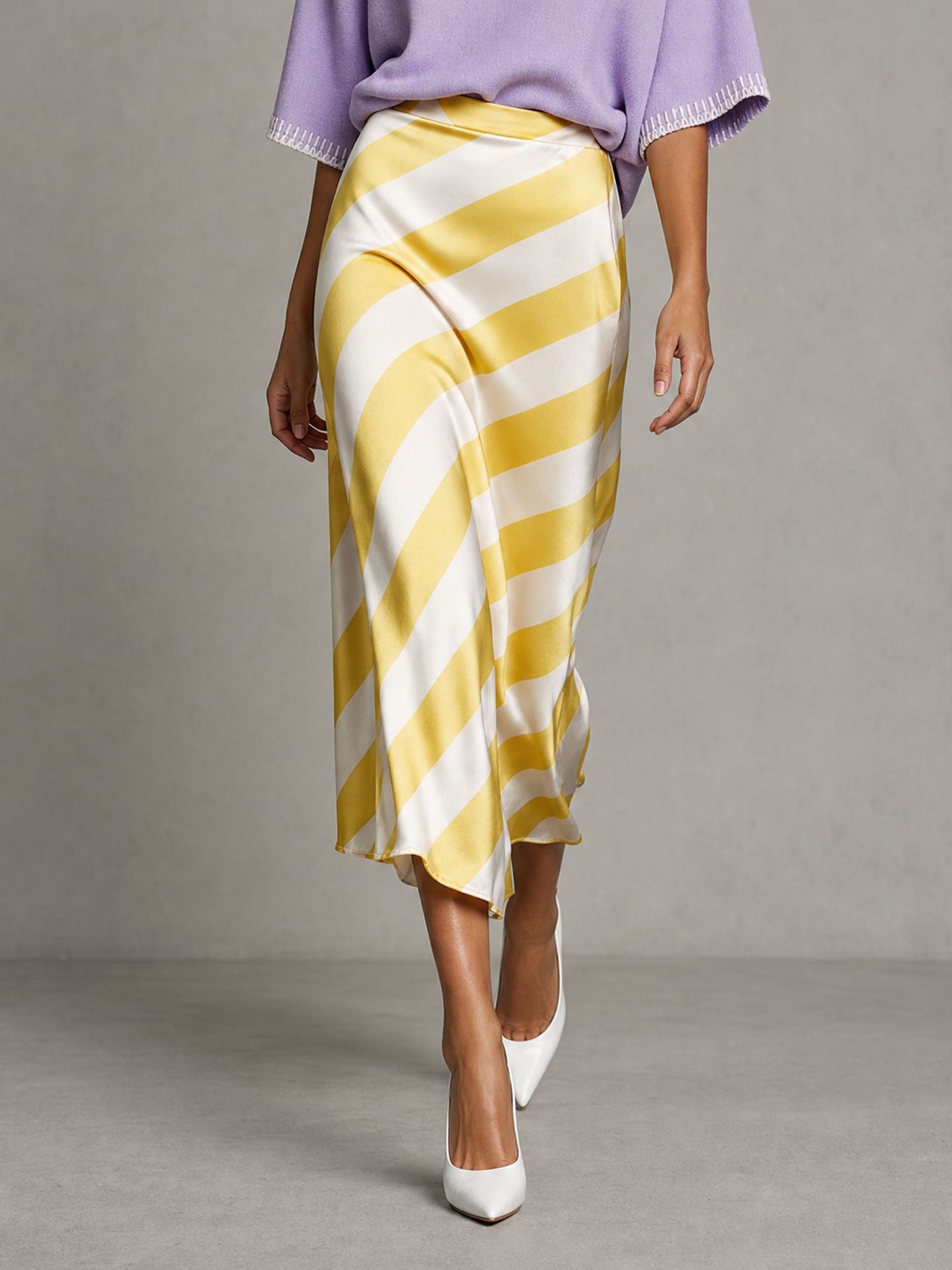 Women's Satin Print Skirt Set – ModClo