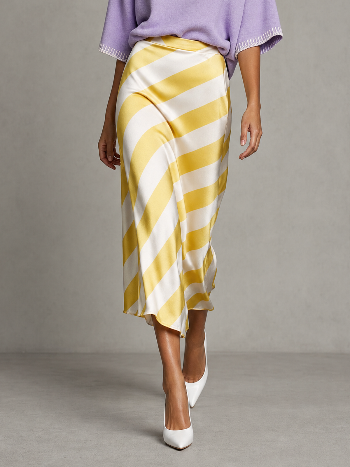 Women's Satin Print Skirt Set – ModClo