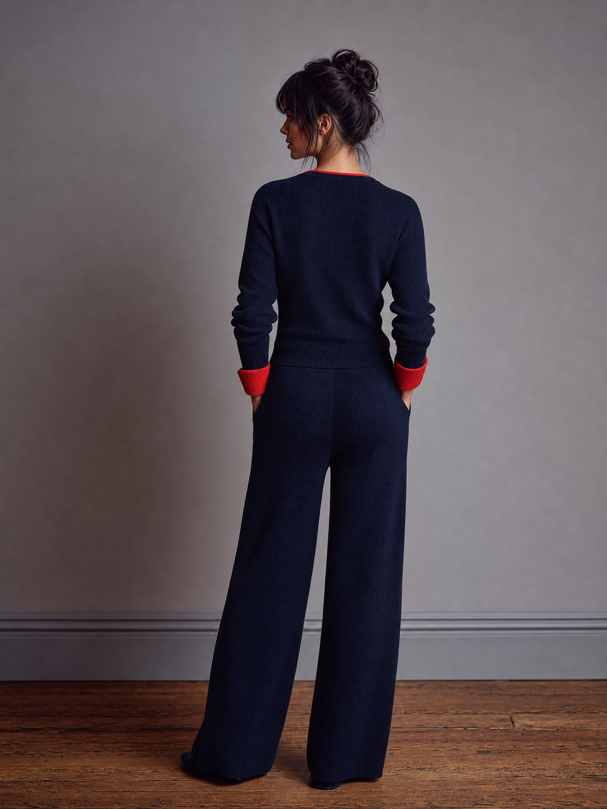 Women's Red Knit Jumpsuit – ModClo