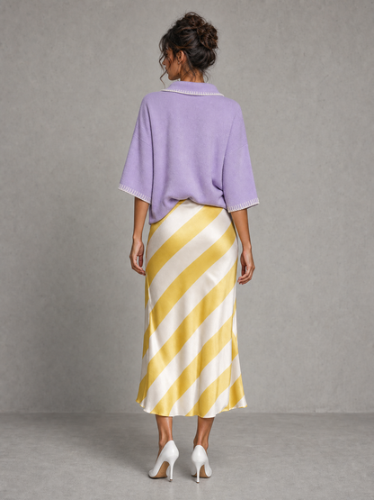 Women's Satin Print Skirt Set – ModClo