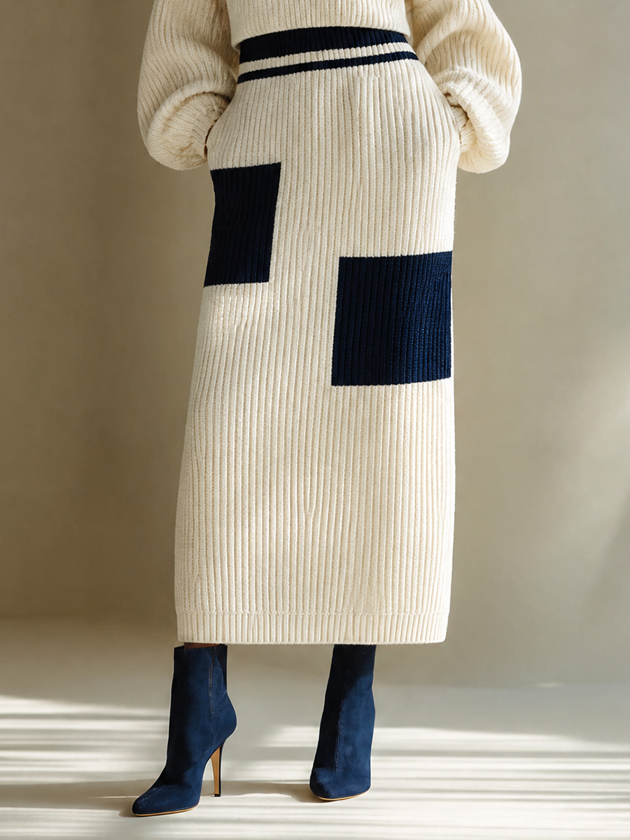 Women's Knit Long Sleeve Skirt Set – ModClo
