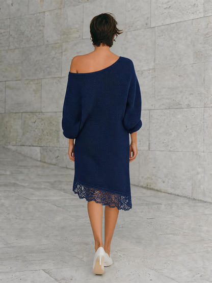 Women's Navy Knit Dress – ModClo