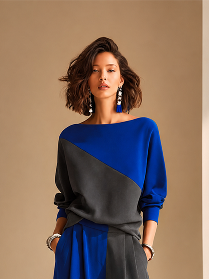 Women's Long Sleeve Colorblock Boat Set – ModClo