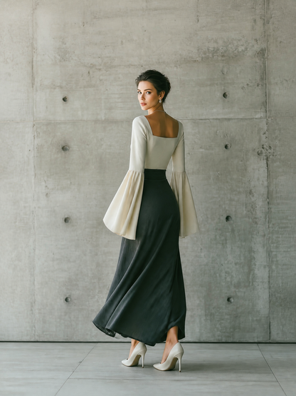 Women's Square Neck Square Neck Skirt Set – ModClo