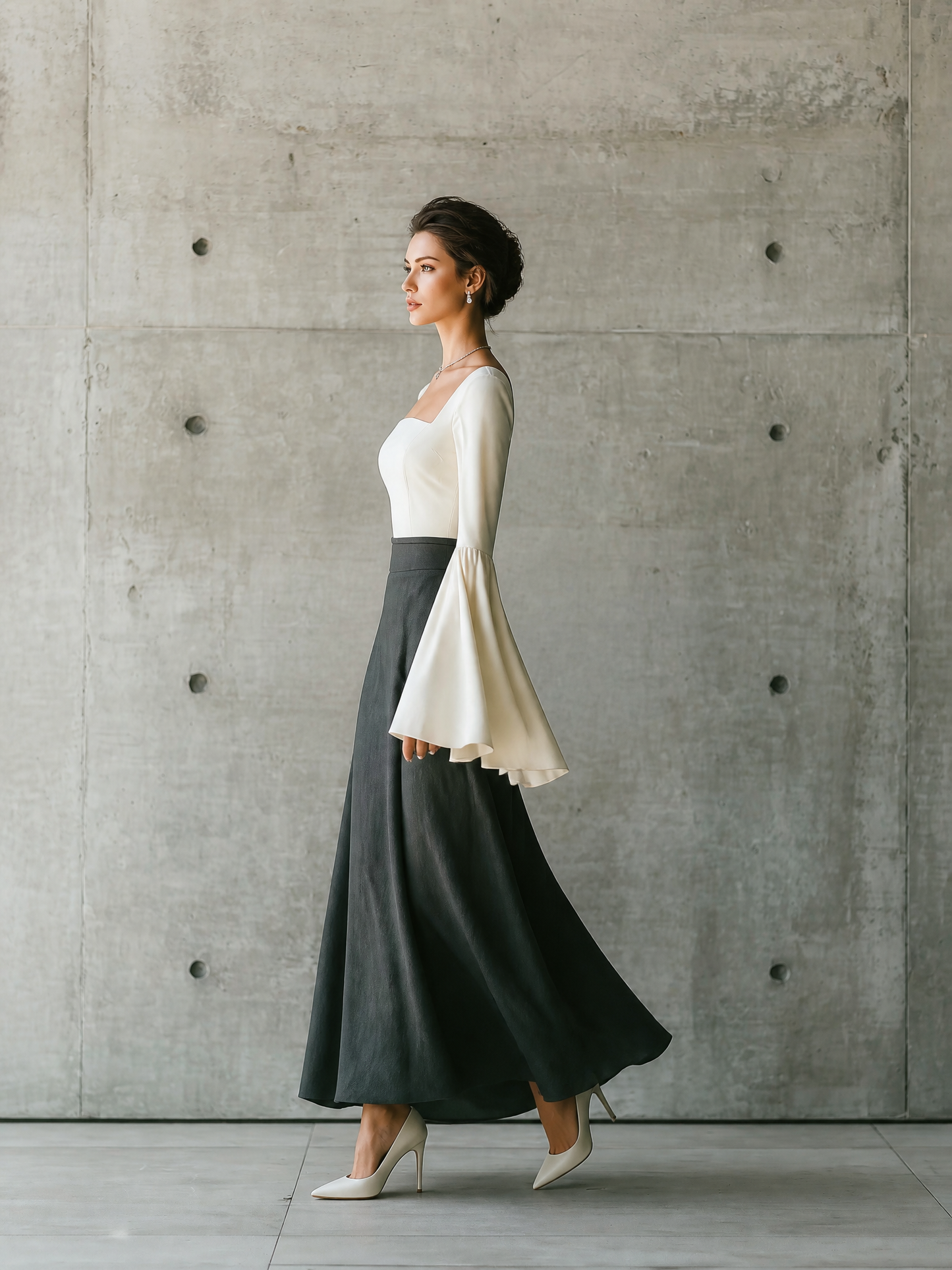Women's Square Neck Square Neck Skirt Set – ModClo