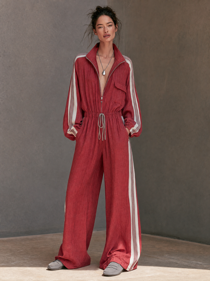 Women's Drawstring Vintage Jumpsuit – ModClo
