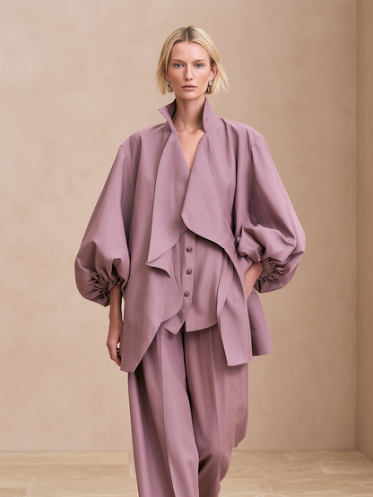 Women's Linen Puff Sleeve Jacket – ModClo