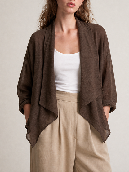 Women's Linen Lapel Cardigan – ModClo