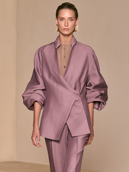 Women's Wrap Stand Collar Set – ModClo