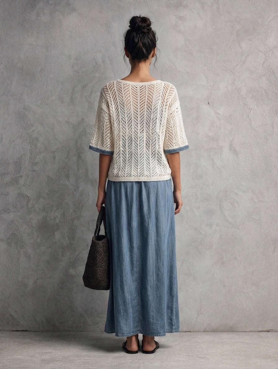 Women's Beige Knit Maxi Dress – ModClo