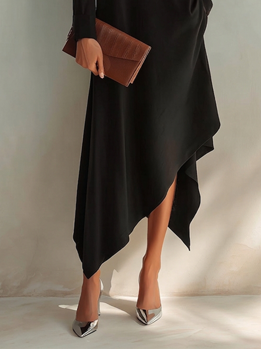Women's Cotton Asymmetric Midi Dress – ModClo