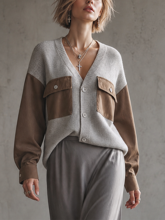 Women's Grey Long Sleeve Cardigan – ModClo
