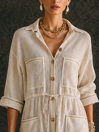 Women's Knit Multi Pocket Shirt Dress – ModClo