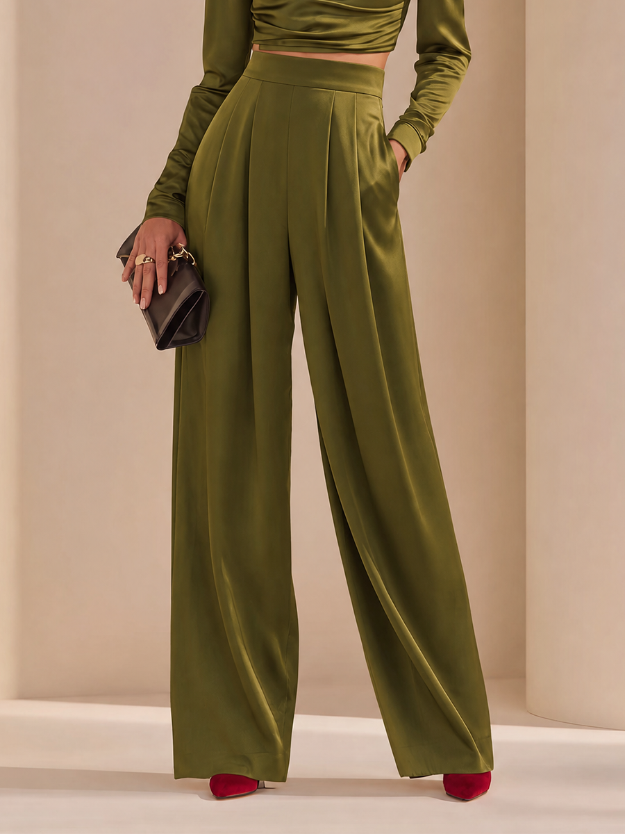 Women's Long Sleeve Ruched Asymmetric Set – ModClo