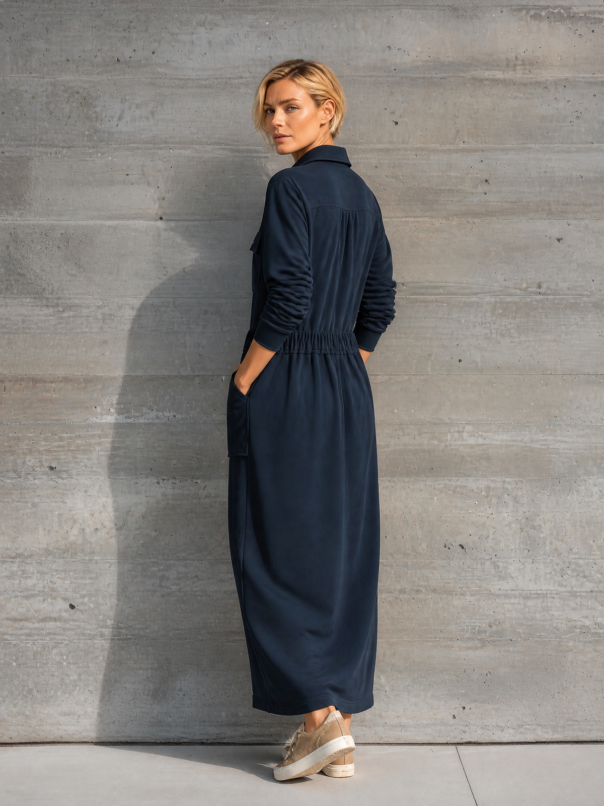 Women's Long Sleeve Utility Maxi Dress – ModClo