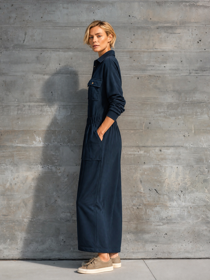 Women's Long Sleeve Utility Maxi Dress – ModClo