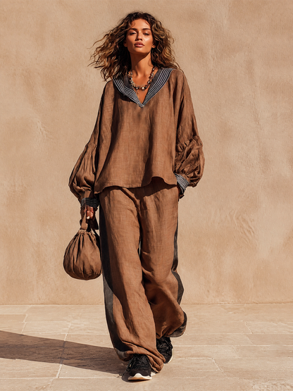 Women's Linen Loose Two Two-Piece Set – ModClo