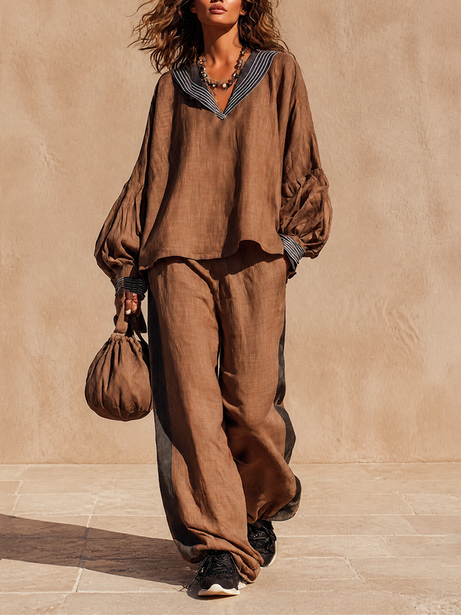 Women's Linen Loose Two Two-Piece Set – ModClo