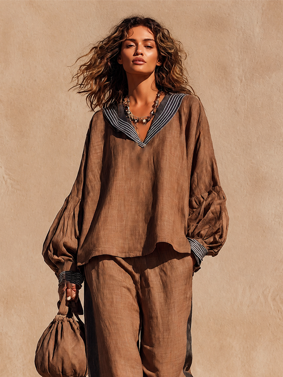 Women's Linen Loose Two Two-Piece Set – ModClo